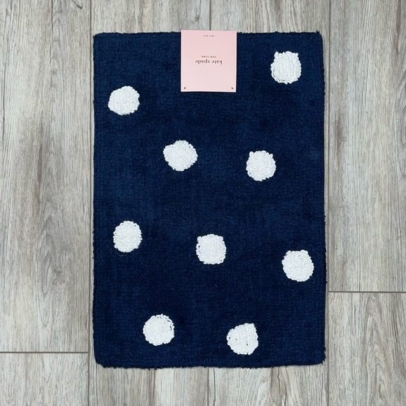 kate spade Bath Kate Spade 7x24 Bath Rug Mat Navy Blue Larabee